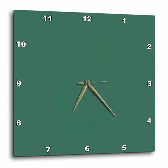 3drose, Image of Sample Square of Muted Light Forest Green for 2022, 15x15 Wall Clock