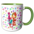 3drose, Image of Word Love in Bright Colors on Pastel Floating Hearts ...