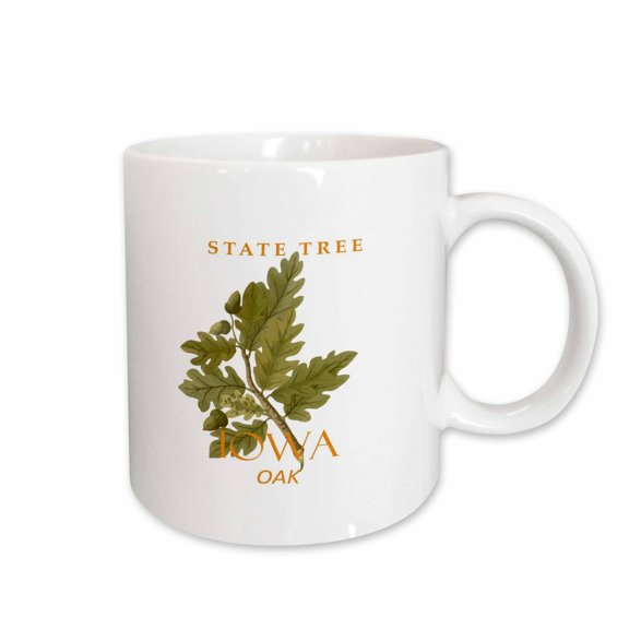 3drose, Iowa Territory Oak Tree, 15oz Mug