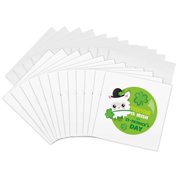 3drose, Irish Llama with Everyone Is Irish on St Patricks Day Illustration, 12 Greeting Cards with Envelopes