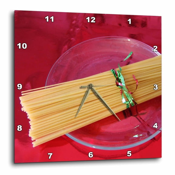 3drose, Italian Pasta, 10x10 Wall Clock