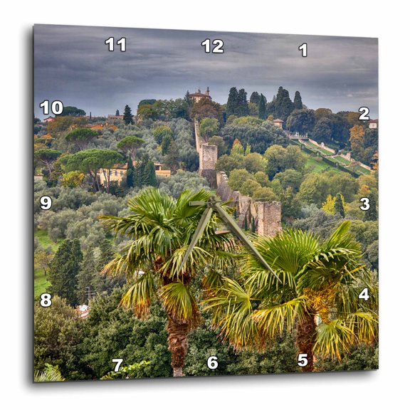 3drose, Italy, Florence, the Old Wall of the City, 15x15 Wall Clock