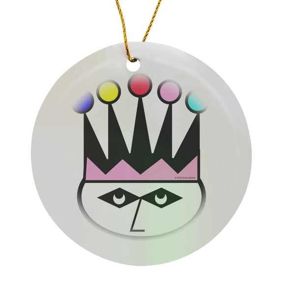 3drose, Jester, Circle Porcelain Ornament