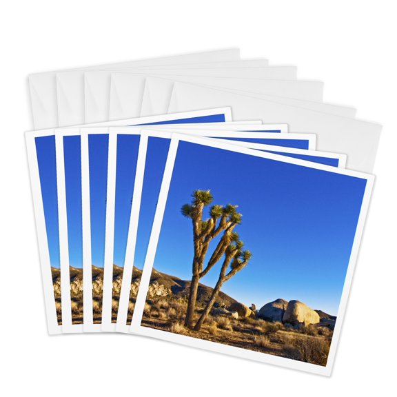 3drose, Joshua Tree Landscape, 6 Greeting Cards with Envelopes
