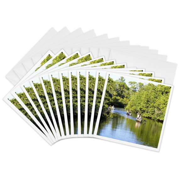 3drose, Joy of Kayaking, 12 Greeting Cards with Envelopes