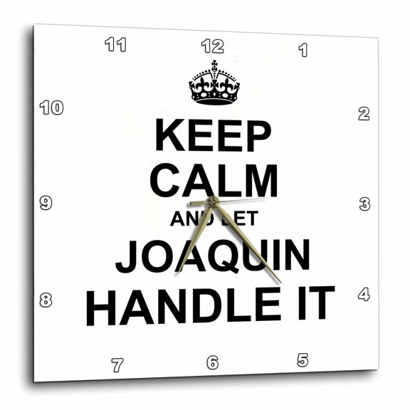 3drose, Keep Calm and Let Joaquin Handle It Funny Personal Name, 15x15 Wall Clock
