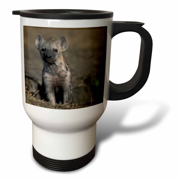 3drose, Kenya, Masai Mara Game Reserve, Spotted Hyena Wildlife-af21 Pso0131 - Paul Souders, 14oz Stainless Steel Travel Mug