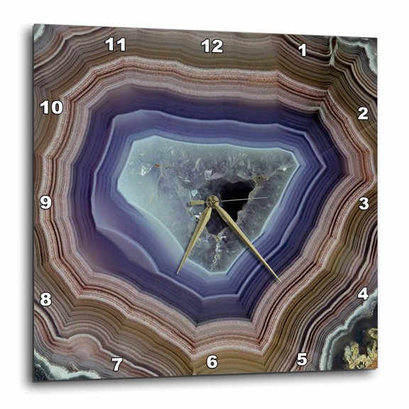3drose, Laguna Banded Agate, Quartzsite, Horizontal, 15x15 Wall Clock