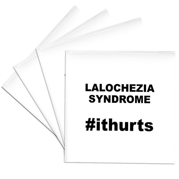 3drose, Lalochezia Syndrome - It Hurts Hashtag Humor, Set of 4 Ceramic Tile Coasters
