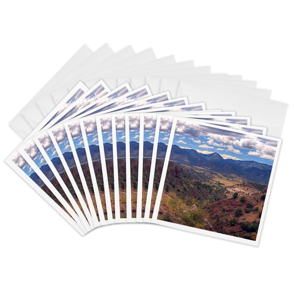 3drose, Landscape, 12 Greeting Cards with Envelopes