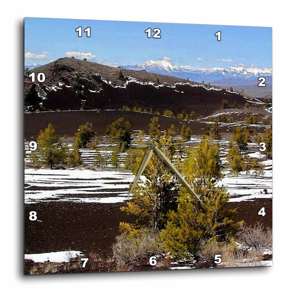3drose, Lava Craters of the Moon, 15x15 Wall Clock