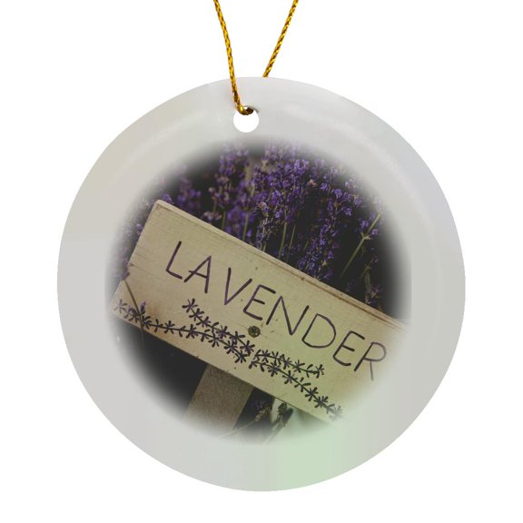 3drose, Lavender Farm, Sequim, Washington, Usa - Us48 Jme0609 - John and Lisa Merrill, Circle Porcelain Ornament