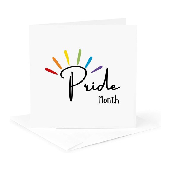 3drose, Lgbtq Pride Month Celebration in June, 1 Greeting Card with Envelope