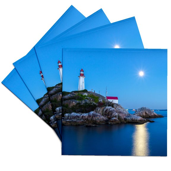 3drose, Lighthouse Park, Vancouver, British Columbia, Set of 4 Ceramic Tile Coasters