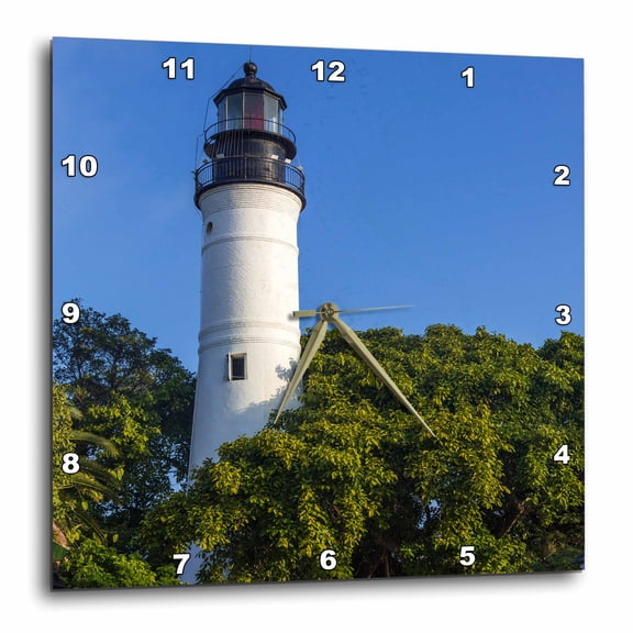 3drose, Lighthouse in Key West, Florida, Usa, 13x13 Wall Clock