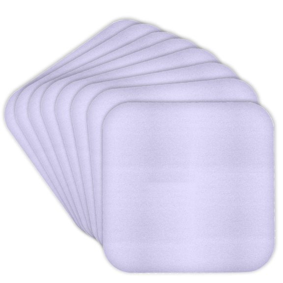 3drose, Lilac Purple - Girly Girl Light Pastel Pale Purple - Lavender - Plain Solid Simple Color, Set of 8 Coasters - Cork