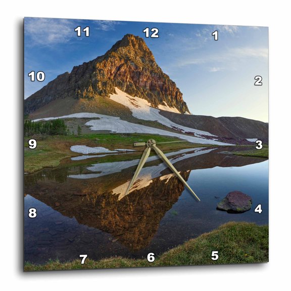 3drose, Logan Pass, Glacier National Park, Montana - Us27 Aje0064 - Adam Jones, 15x15 Wall Clock
