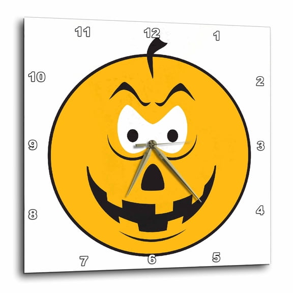 3drose, Lollipop Sucker Yellow Smiling Face, 10x10 Wall Clock