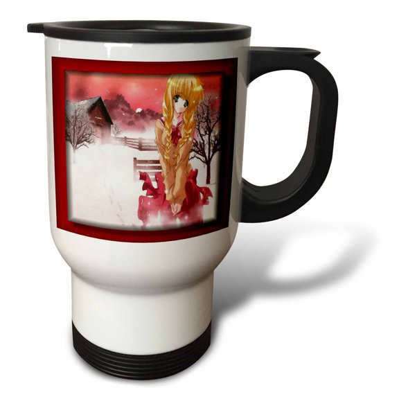 3drose, Lonely Anime, 14oz Stainless Steel Travel Mug