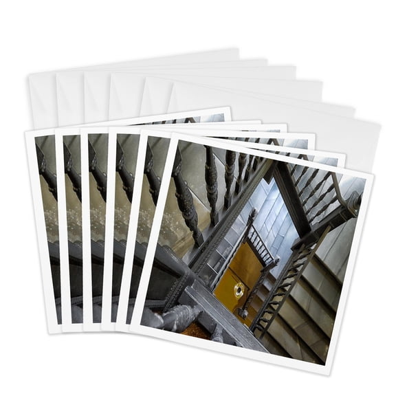 3drose, Looking Down, 6 Greeting Cards with Envelopes