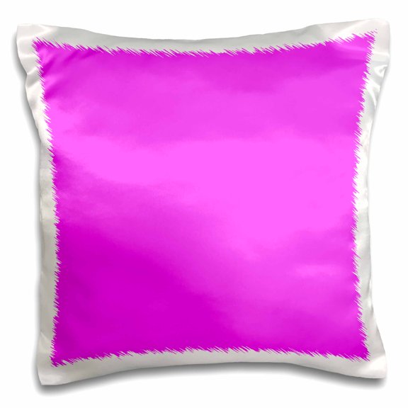 3drose, Magenta Neon Pink - Plain Simple Solid Color - Purple-pink - Girly Girl Bright Vibrant Purply Pink, 16x16 inch Pillow Case