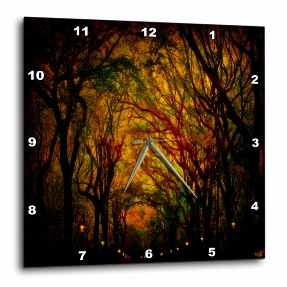 3drose, Magic Mall Central Park Trees, 10x10 Wall Clock