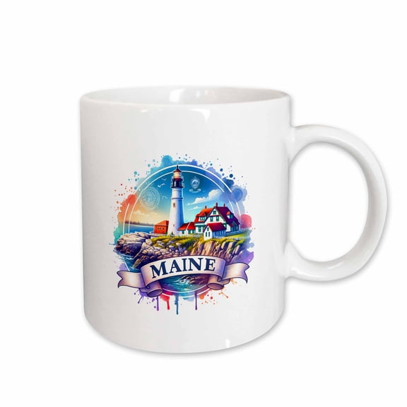 3drose, Maine State. Usa. Landmarks and Colorful Landscapes. Graceful Gift, 15oz Mug