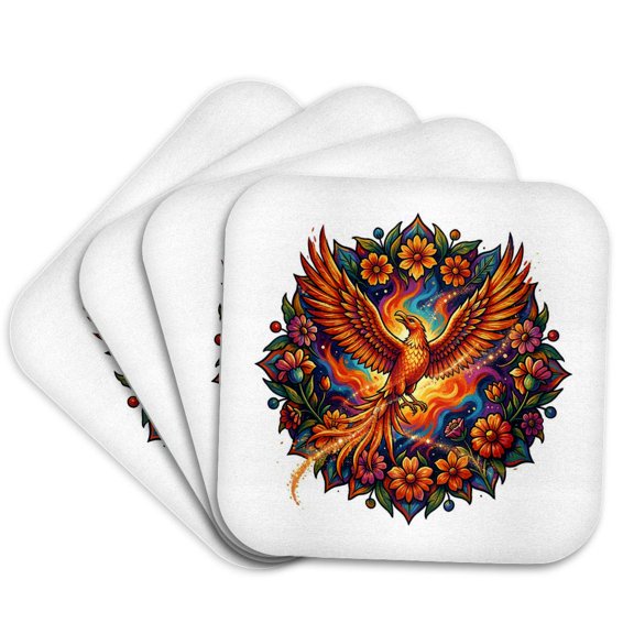 3drose, Mandala Art of Space Galaxies. the Endless Universe. Chic Artsy Gift, Set of 4 Coasters - Soft
