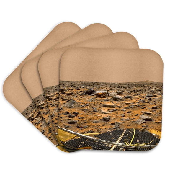 3drose, Mars Surface Space Theme Science, Set of 4 Coasters - Soft