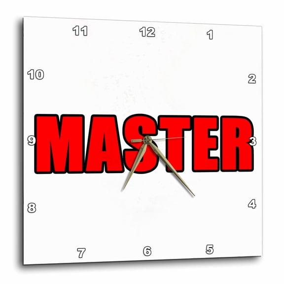 3drose, Master Red, 15x15 Wall Clock