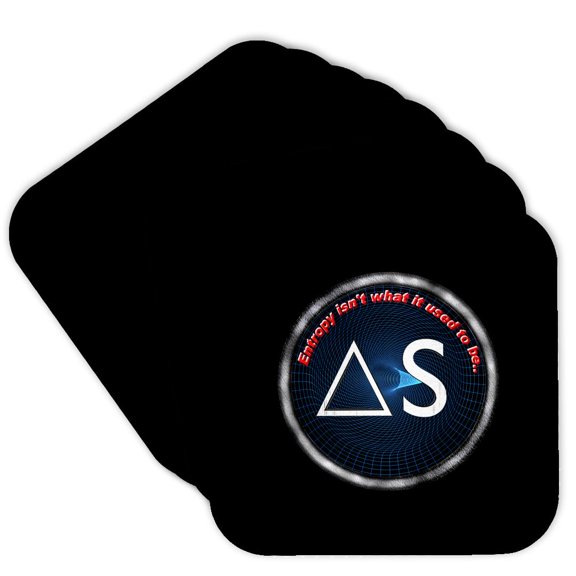 3drose, Math Geeks Love This Math Joke, Entropy Isnt What Iy Used to Be., Set of 8 Coasters - Cork
