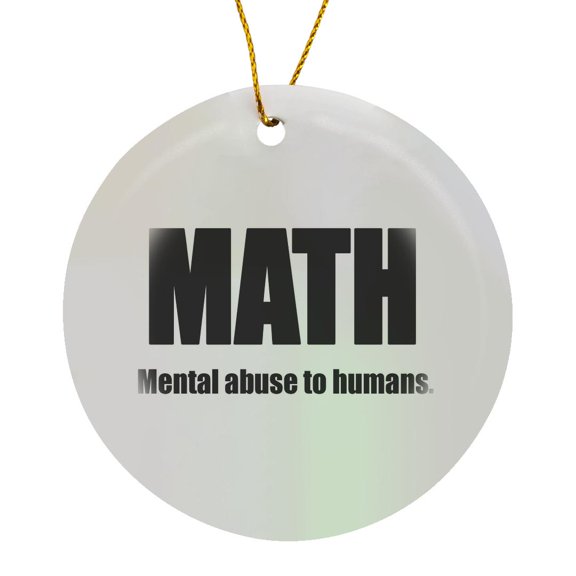 3drose, Math Mental Abuse to Humans, Circle Porcelain Ornament