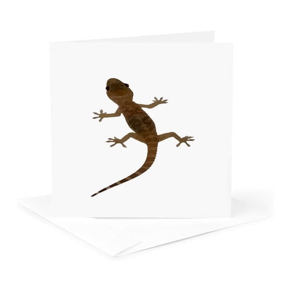 3drose, Mediterranean House Gecko Vector, 1 Greeting Card with Envelope
