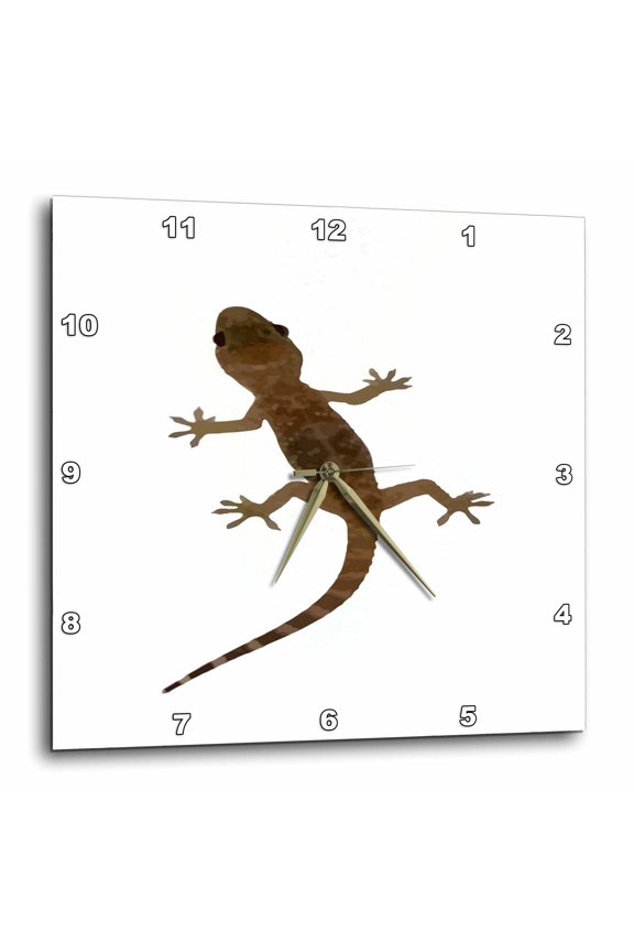 , Mediterranean House Gecko Vector, 15x15 Wall Clock