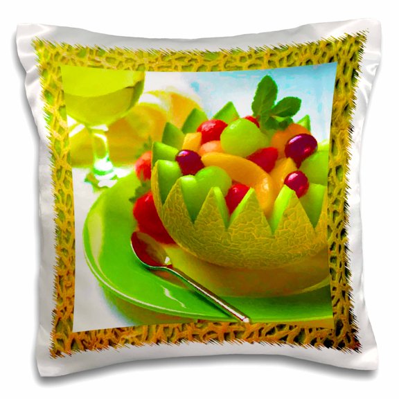 3drose, Melon Fruit Salad, 16x16 inch Pillow Case