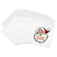 thumbnail image 1 of 3drose, Merry Christmas to a Wonderful Step Dad- Funny Laughing Santa Design, 12 Greeting Cards with Envelopes, 1 of 7