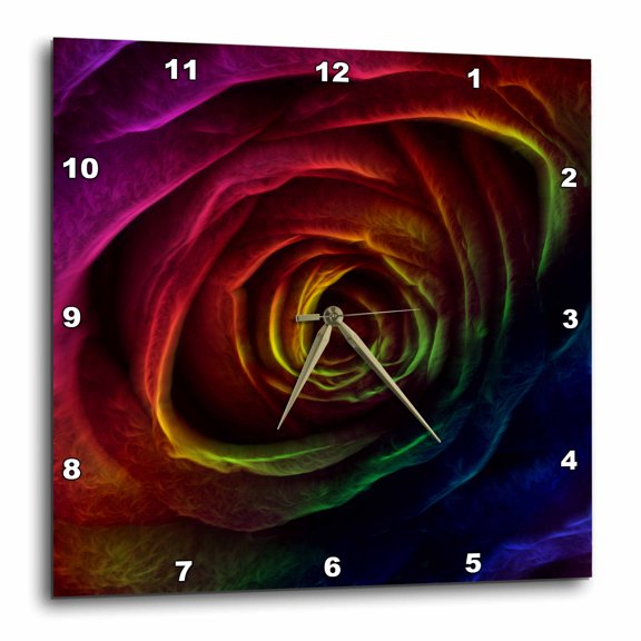 3drose, Modern Abstract Leaf Nature Vector Pattern, 13x13 Wall Clock