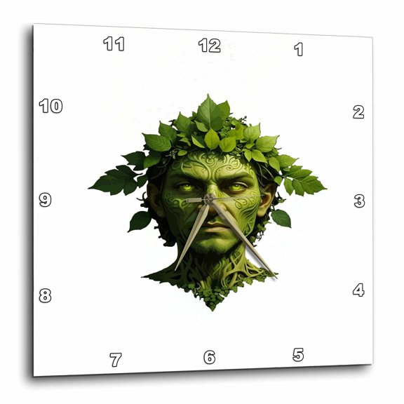 3drose, Modern Pagan Green Man, 15x15 Wall Clock