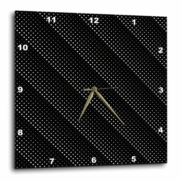 3drose, Monochrome Seamless Abstract Circle Pattern Background Design, 15x15 Wall Clock