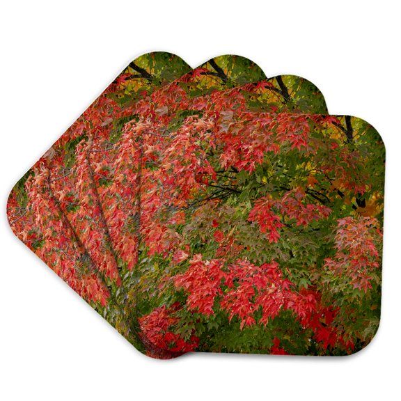 3drose, Montana, Flathead Lake. Lake at Sunset., Set of 4 Coasters - Soft