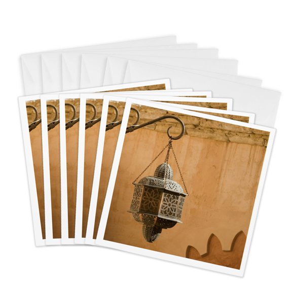 3drose, Morocco, Agadir, Medina, Craft and Cultural Village-af29 Wbi1426 - Walter Bibikow, 6 Greeting Cards with Envelopes