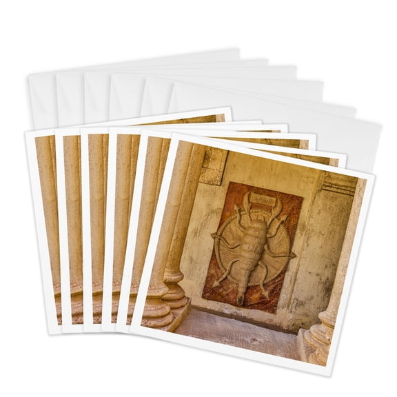 3drose, Morocco, Ouarzazate Province. View of Atlas Film Studio, 6 Greeting Cards with Envelopes