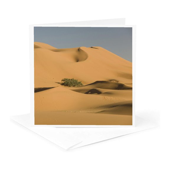 3drose, Morocco, Tafilalt, Merzouga: Erg Chebbi Desert-af29 Wbi0673 - Walter Bibikow, 1 Greeting Card with Envelope