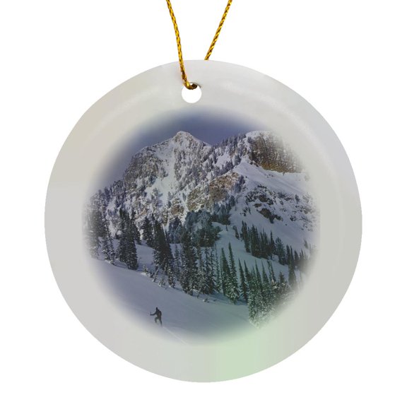 3drose, Mountain Climbing, Uinta-wasatch-cache, Utah, Usa - Us45 Hga0454 - Howie Garber, Circle Porcelain Ornament