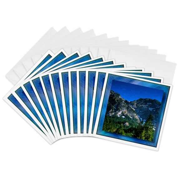 3drose, Mountain Landscape, 12 Greeting Cards with Envelopes