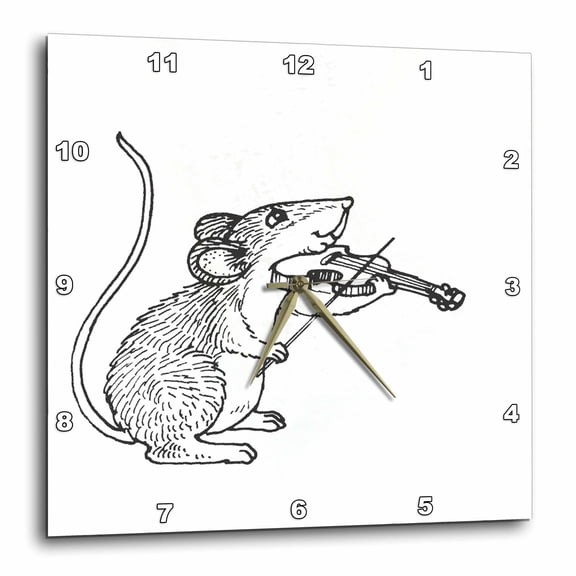 3drose, Musical Mouse, 15x15 Wall Clock