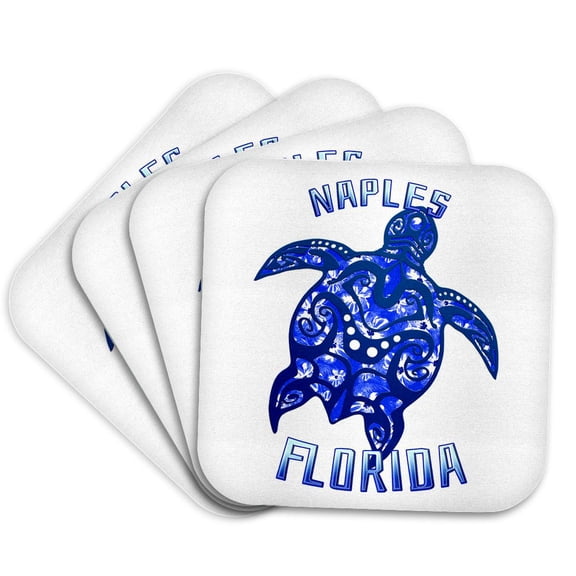 3drose, Naples Florida Sailing Nautical Anchor If You Love Boating., Set of 4 Coasters - Cork