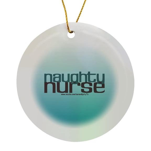 3drose, Naughty Nurse, Circle Porcelain Ornament