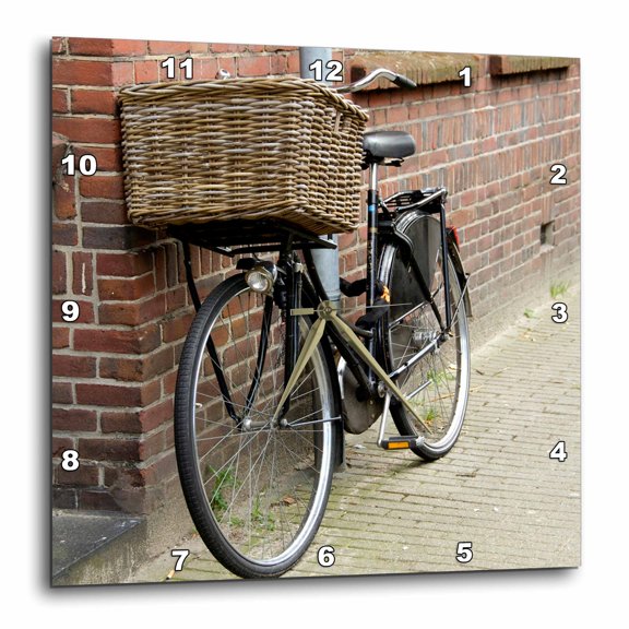 3drose, Netherlands, Amsterdam, Street Bicycles - Eu20 Cmi0057 - Cindy Miller Hopkins, 15x15 Wall Clock