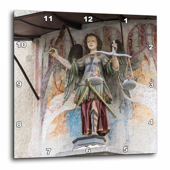 3drose, Neustift Monastery, Autumn. Chapel Michaelskapelle. Tyrol, Italy, 10x10 Wall Clock